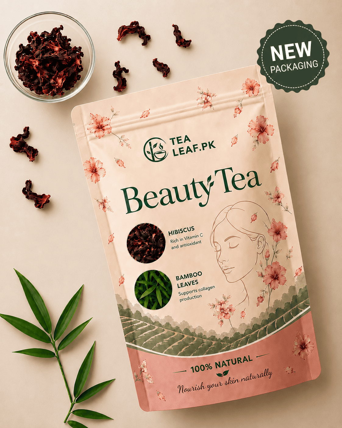 Collagen Support Herbal Tea with plant silica | Beauty Tea